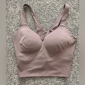 Nike Dri-FIT Sports Bra Large Mauve Pink Padded Athletic Workout Top